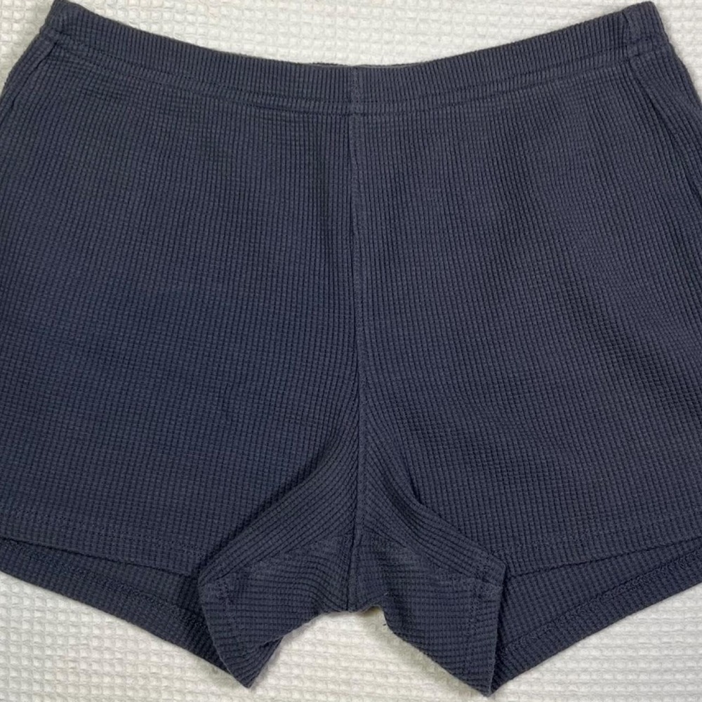 Navy blue high rise Hollister Co. waffle knitted shorts, size XXS